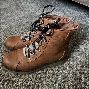 Style & Co. Womens Morggan Combat Lace-up Boots size 8.5